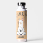 Yoga Llama - Llamaste Pun Monogram Naam Waterfles (Links)