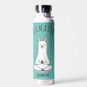Yoga Llama - Llamaste Pun Monogram Naam Waterfles (Links)