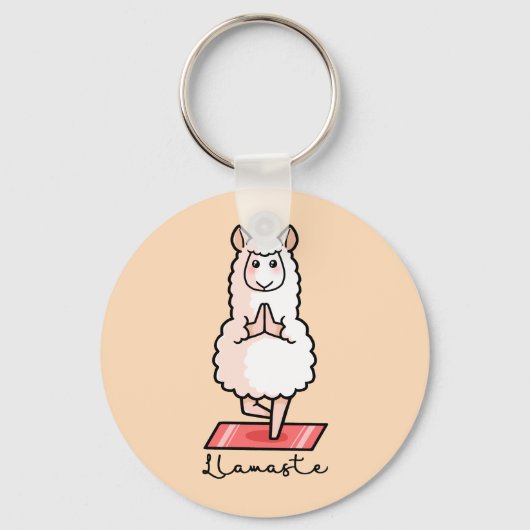 Yoga Llama - Llamaste Sleutelhanger (Voorkant)