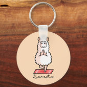 Yoga Llama - Llamaste Sleutelhanger (Voorkant)