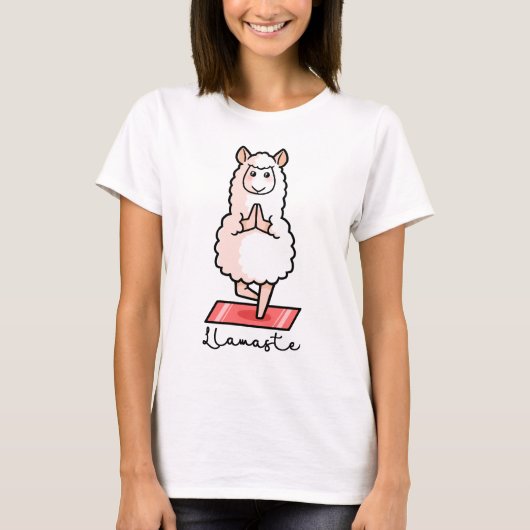 Yoga Llama - Llamaste T-shirt (Voorkant)