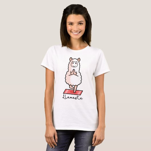 Yoga Llama - Llamaste T-shirt (Voorkant volledig)