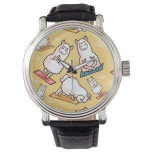 Yoga Llama Madness Horloge
