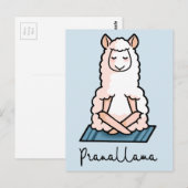 Yoga llama - Pranallama Briefkaart (Voorkant / Achterkant)