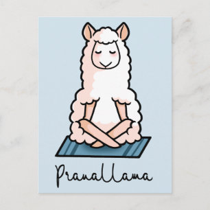 Yoga llama - Pranallama Briefkaart
