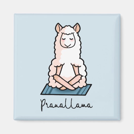 Yoga llama - Pranallama Magneet (Voorkant)