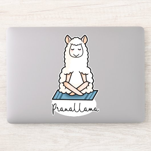 Yoga Llama - Pranallama Sticker (Computer)