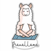 Yoga Llama - Pranallama Sticker (Voorkant)