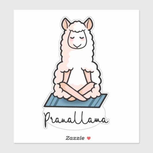 Yoga Llama - Pranallama Sticker (Vel)