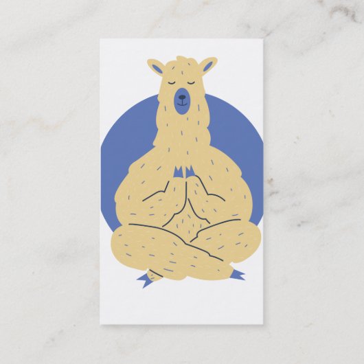 Yoga Llama Visitekaartje (Achterkant)