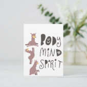 Yoga Llamas Briefkaart (Staand voorkant)