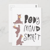 Yoga Llamas Briefkaart (Voorkant / Achterkant)