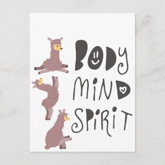 Yoga Llamas Briefkaart (Voorkant)