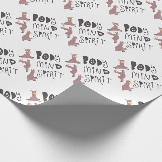Yoga Llamas Cadeaupapier (Hoek)