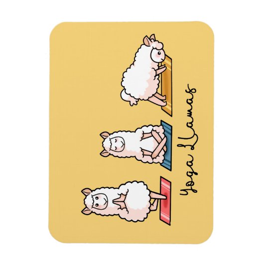 Yoga Llamas Magneet (Verticaal)