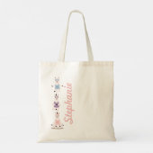 Yoga Llamas Meditating Fun & Cute Custom Name Tote Bag (Achterkant)