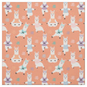 Yoga Llamas Pattern | Fun Yoga Llama-tekens Stof (Swatch)