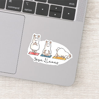 Yoga Llamas Sticker