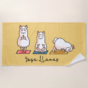 Yoga Llamas Strandlaken