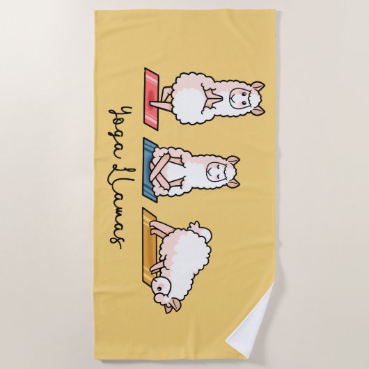 Yoga Llamas Strandlaken (Voorkant)