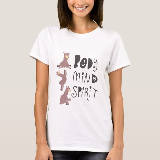 Yoga Llamas T-shirt (Voorkant)
