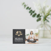 Yoga logo | damesmedelijden visitekaartje (Staand voorkant)