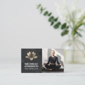Yoga logo | Foto toevoegen Visitekaartje (Staand voorkant)