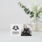 Yoga Logo | Vrouw zittend in meditatie Visitekaartje (Staand voorkant)