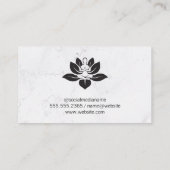 Yoga Logo | Vrouw zittend in meditatie Visitekaartje (Achterkant)