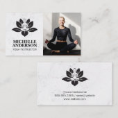 Yoga Logo | Vrouw zittend in meditatie Visitekaartje (Voorkant / Achterkant)