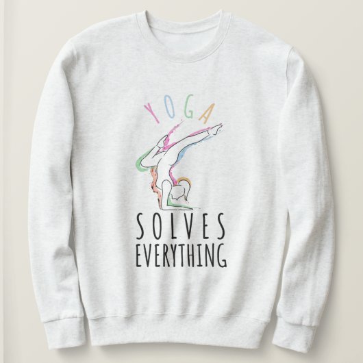 Yoga lost alles op trui (Design voorkant)