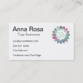 *~* Yoga Lotus Aum OM Mandala Instructeur Visitekaartje (Achterkant)