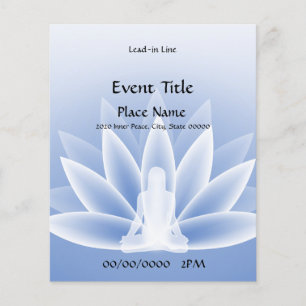Yoga Lotus Blauwe Kleine Evenementen Flyer