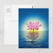 Yoga Lotus Briefkaart (Voorkant / Achterkant)