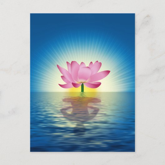Yoga Lotus Briefkaart (Voorkant)
