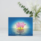 Yoga Lotus Briefkaart (Staand voorkant)