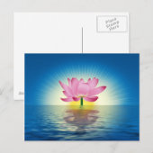 Yoga Lotus Briefkaart (Voorkant / Achterkant)