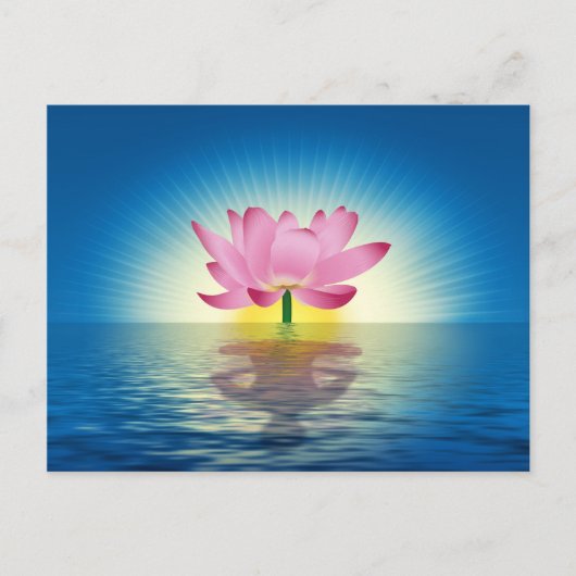 Yoga Lotus Briefkaart (Voorkant)