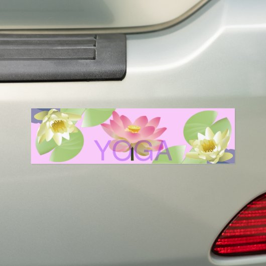 yoga lotus bumper sticker (Op auto)