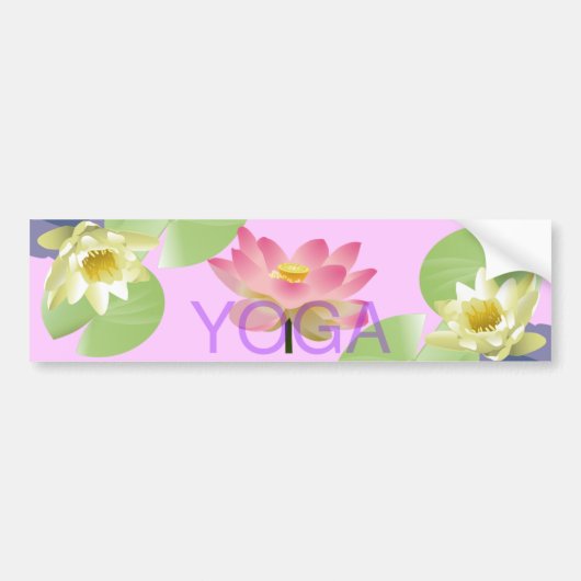 yoga lotus bumper sticker (Voorkant)