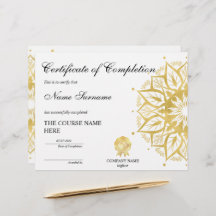 Yoga Lotus Certificate of Completion Award cursus