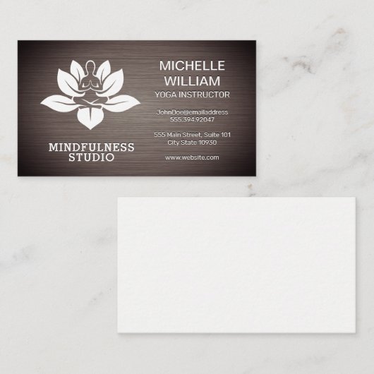 Yoga | Lotus Flower Logo Visitekaartje (Voorkant / Achterkant)