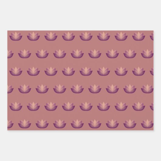 Yoga Lotus Flower Pattern Inpakpapier Vel (Voorkant 2)