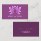 Yoga Lotus Flower Pose Visitekaartje (Voorkant / Achterkant)