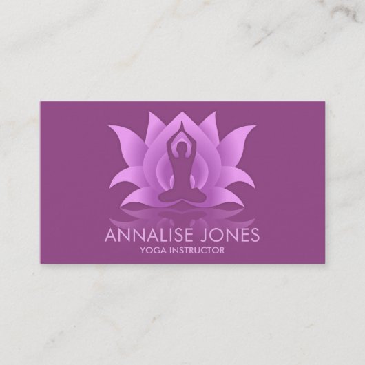 Yoga Lotus Flower Pose Visitekaartje (Voorkant)
