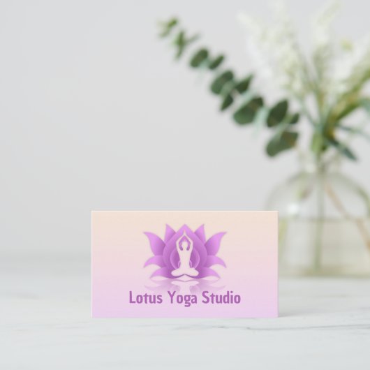 Yoga Lotus Flower Pose Visitekaartje (Staand voorkant)