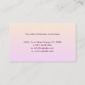 Yoga Lotus Flower Pose Visitekaartje (Achterkant)