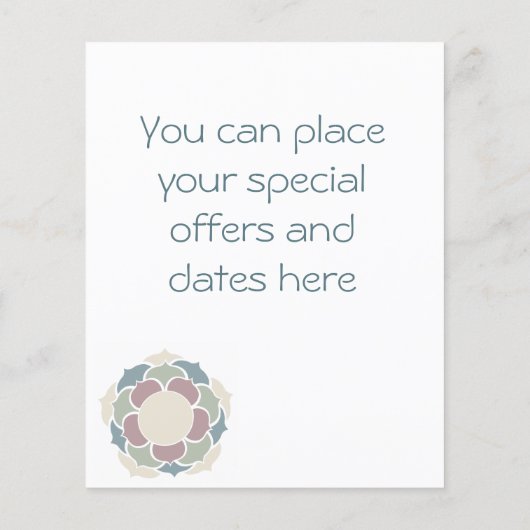 Yoga Lotus Flyer (Achterkant)