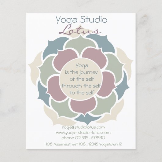 Yoga Lotus Flyer (Voorkant)