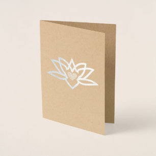 Yoga Lotus Hart Folie Kaarten